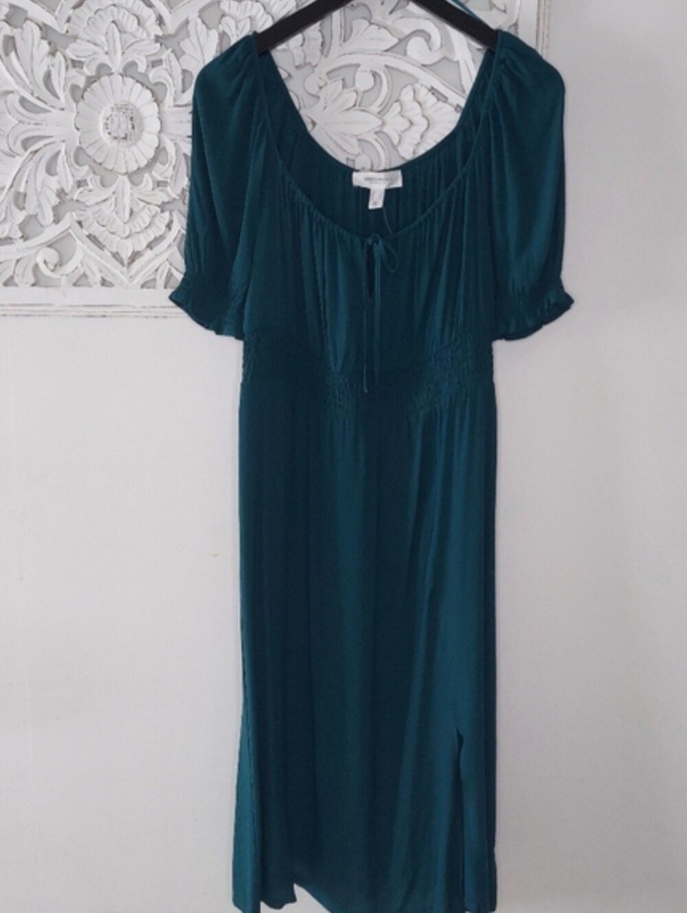 NWT Addition Elle Teal Green Off The Shoulder XL Midi Dress